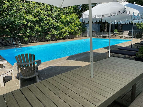 Newly renovated and redesigned 20 x 40 Pool w/ outdoor shower, 12 lounge chair