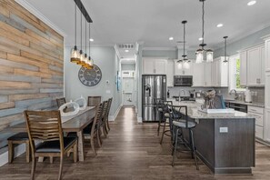 Kitchen and dining area