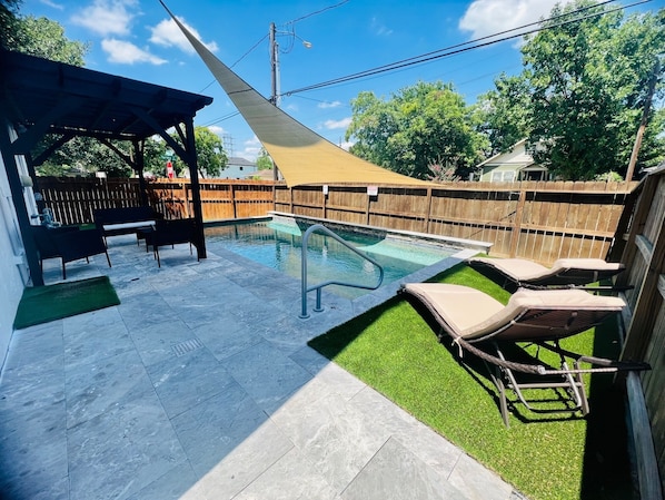 Backyard with pool