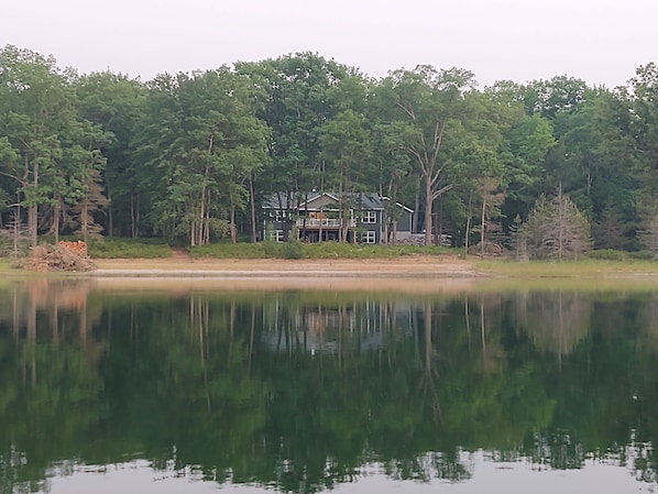 View of the house from the lake.