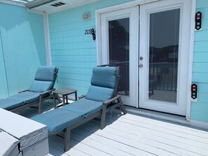 Enjoy sunny afternoons and cool evenings on the front deck.