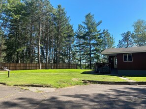 Private, large, side yard for games, bonfires and relaxation.