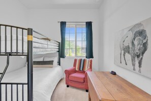 Bedroom 4 with twin over twin bunk beds and closet