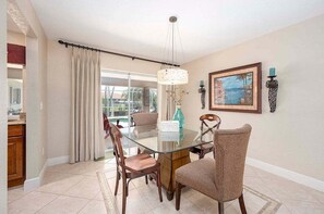 Formal Dining Area with Pool View