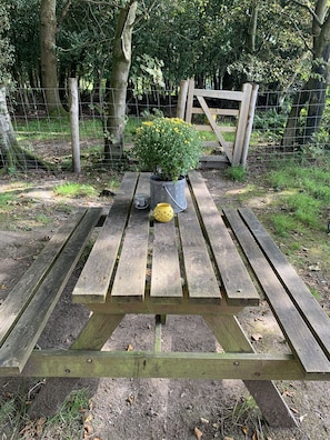 Outdoor picnic table