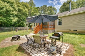 Patio | Pet Friendly w/ Fee | ~15 Mi to Chapel Hill