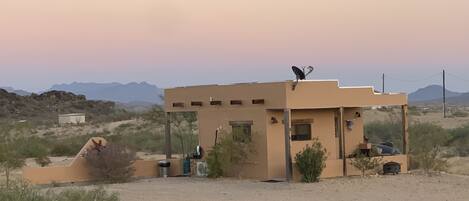 Enjoy the views of the Chisos Mountains and the beautiful Terlingua night skies.