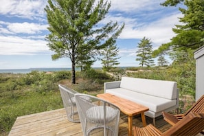 Enjoy sunset views from the deck