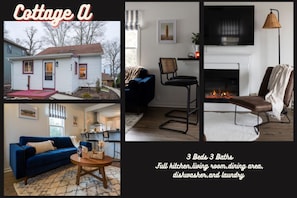 Cottage A has 3 bedroom, 3 baths