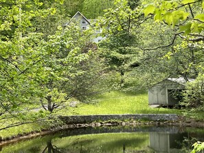 Private pond on the property 