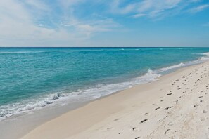 Poolside Paradise beach home is only minutes from the gorgeous waters of the Emerald coast