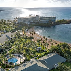 The cove is well protected by the waves.