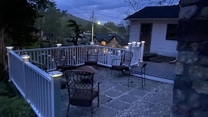 Night view of the front deck 