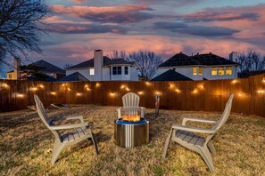 Great conversations and memories with family and friends are made around the firepit!
