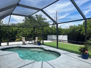 Spacious heated pool