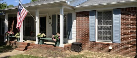 Front of the house-Apartment is in the back.