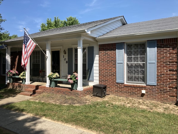 Front of the house-Apartment is in the back.