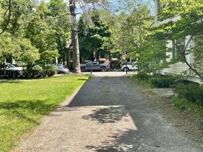Looking down the driveway