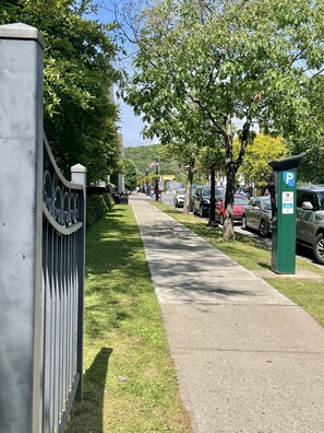 Looking down Main street from end of driveway