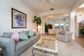 family room showing seating