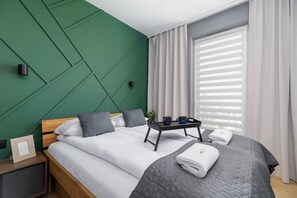 Cozy bedroom in the apartment