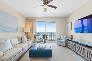 Living Area with Gulf Views