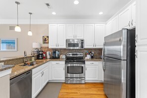 The well-stocked kitchen