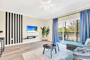 Living room with smart TV