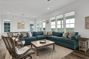 Cozy living room to gather for family time.