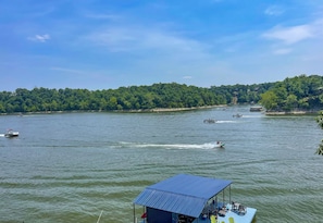 Head to the back deck or dock to feel a part of all the lake action.