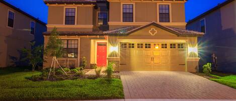 vacation rentals orlando florida area night view of the rental home