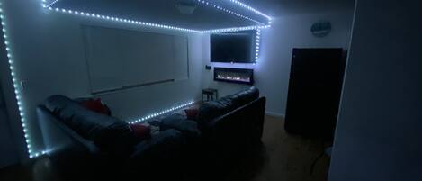 (Night Option) Living room- workspace view