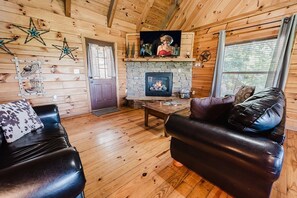 Indoors, Hardwood, Fireplace, Stained Wood, Architecture