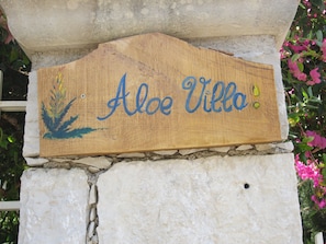 The sign on the entrance.