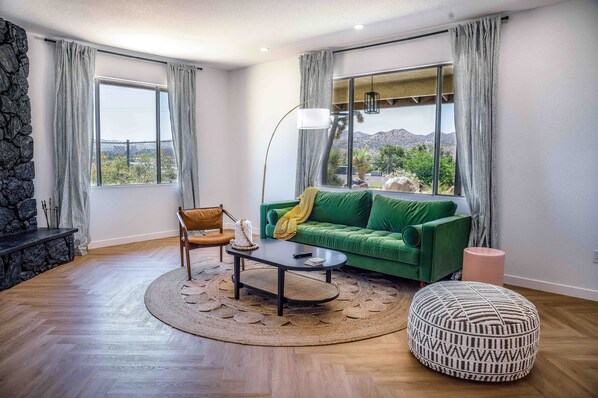 Enjoy the views as you relax in the spacious living room.