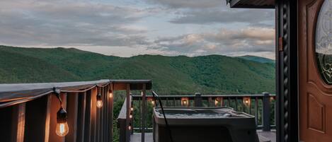 Hot Tub while enjoying the view