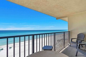 Taking in the beauty of nature from the balcony.