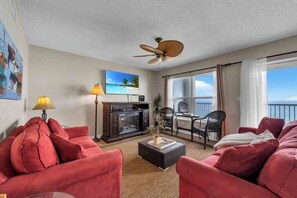 Relax and unwind in this stylish and modern living room.