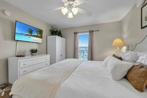This bedroom is a haven of peace and tranquility.