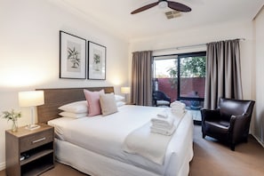 Master Suite - King Bed, Robes + ensuite and terrace access