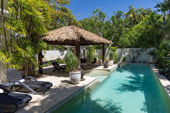 Superb heated or chilled private pool