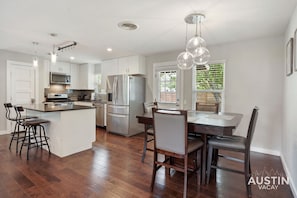 Fully equipped kitchen with all the essentials and dining area