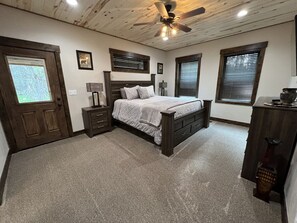 Master bedroom with attached bathroom