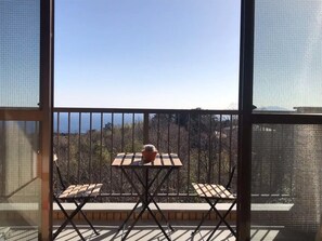 A veranda overlooking Sagami Bay