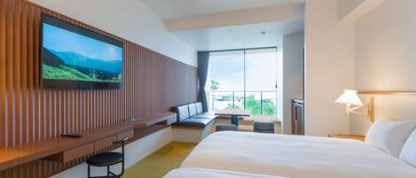 [2 double bed room] Simple but convenient room