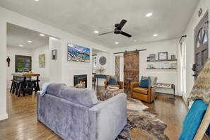 Cozy space to relax and unwind while watching your favorite show.