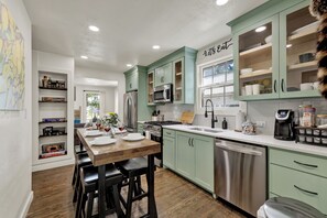 Easily entertain while whipping up a delicious meal.