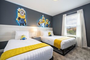 Decorated bedrooms for extra fun!