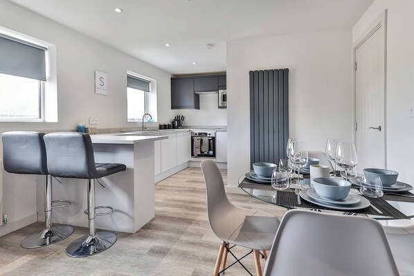 Kitchen and dining area