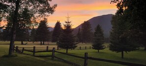 Beautiful sunset over Glacier View Golf Course
